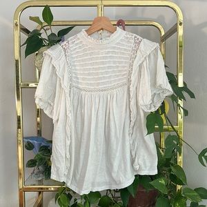 Free People Victorian Inspired Lacey Top